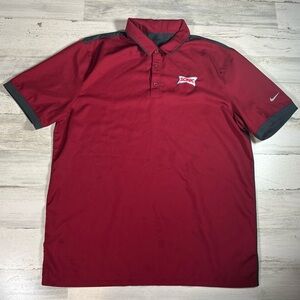 Nike Golf Men’s Sonic Performance Polo Shirt Red Gray Size Large Fast Food